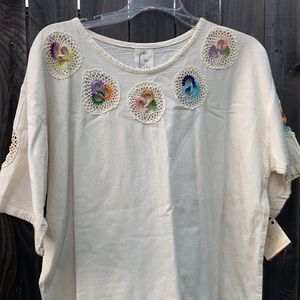 Boho Mexican tunic blouse